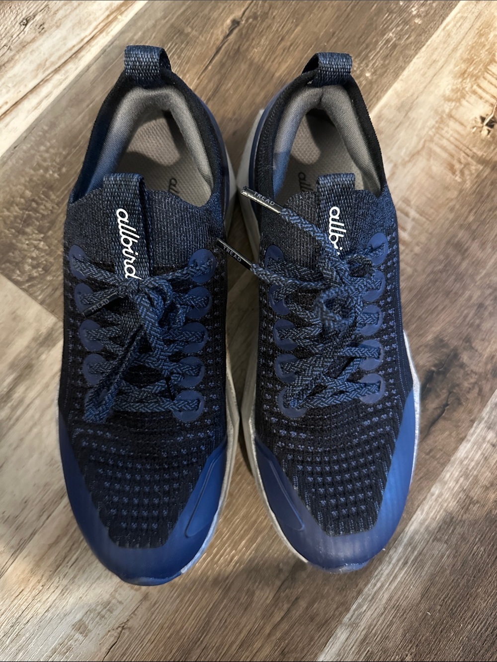 Allbirds Tree Flyer 2 Womens Size 8 Black & Blue Running Shoes